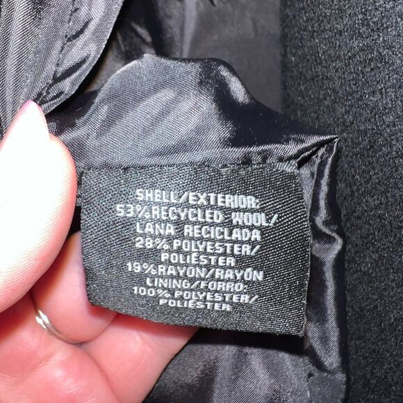 NWOT APOSTROPHE Black Recycled Wool Blend Jacket Women’s Size XL - Picture 10 of 16